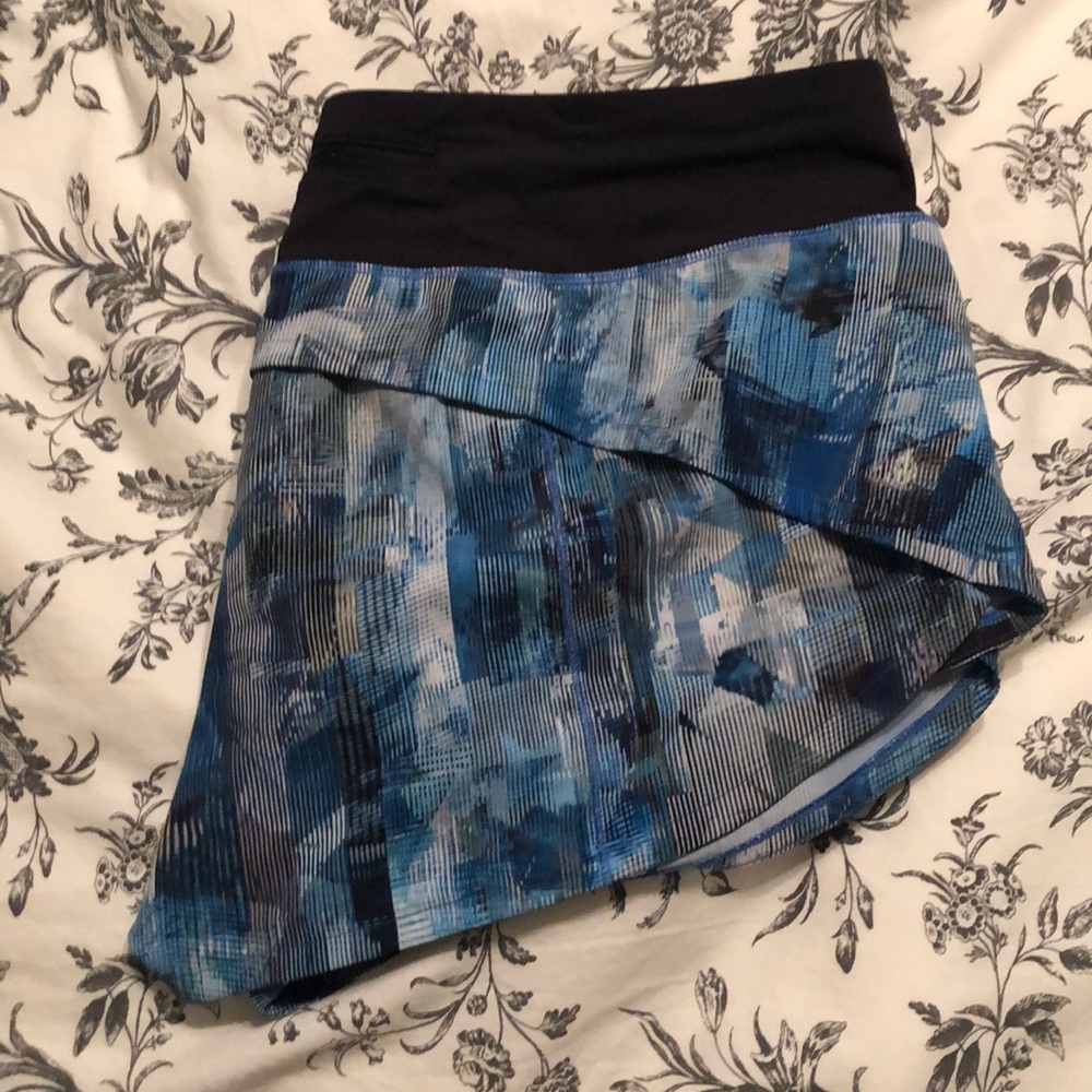 Lululemon blue speed shorts size 10